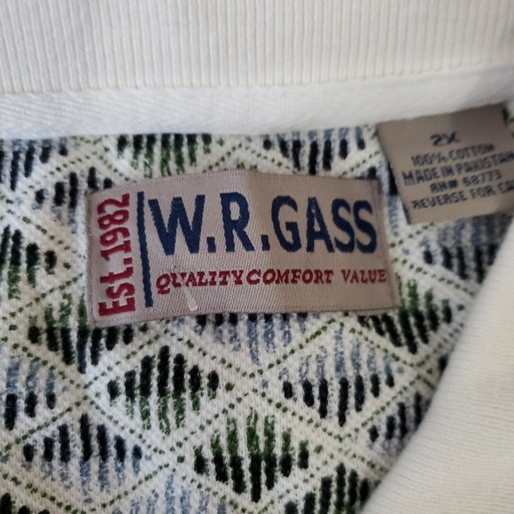 W.R. Gass Men's Shirt Short Sleeve Size 2X Casual Classic Beige - Picture 4 of 12